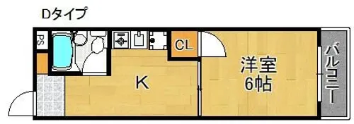 佐伯マンション【4階】の間取り