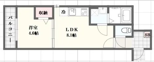 アーバンコート加古川【1階】の間取り