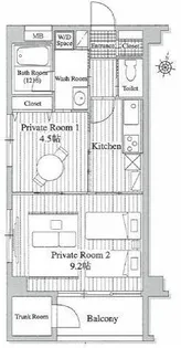 福岡県大野城市山田4丁目【マンション】の間取り
