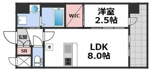 セレニテ南堀江エクラ【9階】の間取り