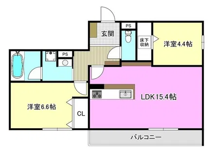 TORISIA千里丘Ⅱ【1階】の間取り