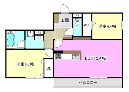 TORISIA千里丘Ⅱ【3階】の間取り