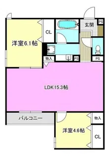 TORISIA千里丘Ⅱ【1階】の間取り