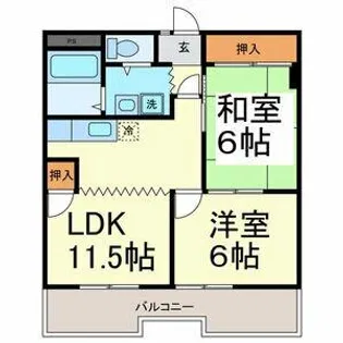 サンパーク大鐘Ⅲ【3階】の間取り