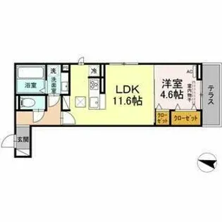 メゾンクレセントⅡ八田【2階】の間取り