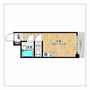 ロマネスク渡辺通南【403号室】の間取り