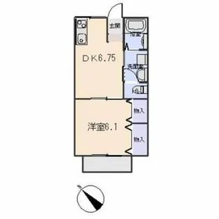 パストラルコートH棟【1階】の間取り