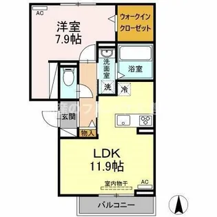 オッツ三蔵子 A【2階】の間取り