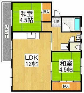狭山住宅16号棟【1階】の間取り