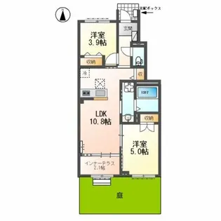 ガーデン中新町【1階】の間取り