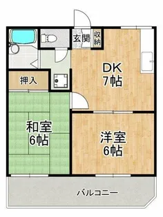 パインリーフ泉ヶ丘2号館【1階】の間取り