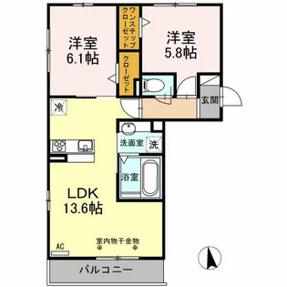 エーデルハイムクロダⅡ【3階】の間取り