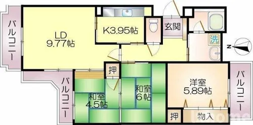 ツイン88N棟【2階】の間取り