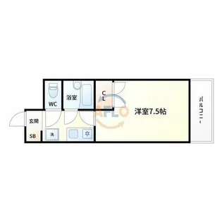 セレクト江坂【2階】の間取り