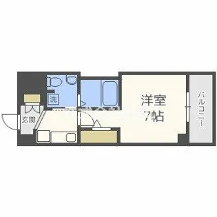 ラシーヌ天王寺町南【202号室】の間取り