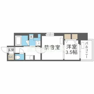 S-RESIDENCE天満橋ar【1201号室】の間取り