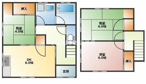 和歌山県和歌山市手平5丁目【一戸建】の間取り