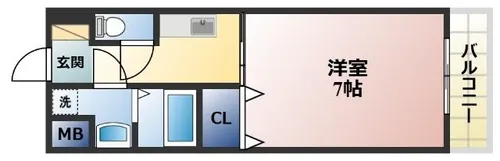 リバティ-中曽根【205号室】の間取り