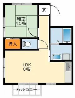 ハイツエンデバーI【2階】の間取り