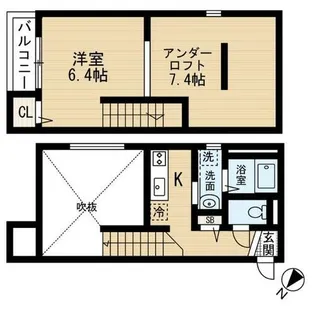 福岡県福岡市西区北原1丁目【アパート】の間取り