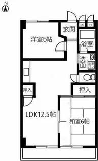 ハイツ北出 B棟【305号室】の間取り