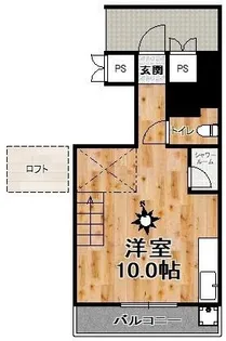山麓ハイツ【3階】の間取り