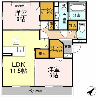 リヴァーレ【2階】の間取り