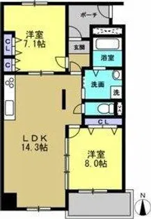 ファイーヴ土穴【203号室】の間取り