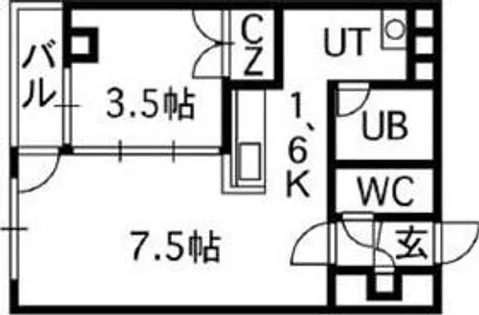 サンライト南5条【2階】の間取り