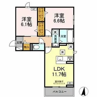 オリオン【1階】の間取り