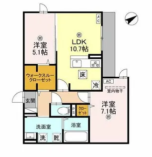 La Maison林崎【3階】の間取り