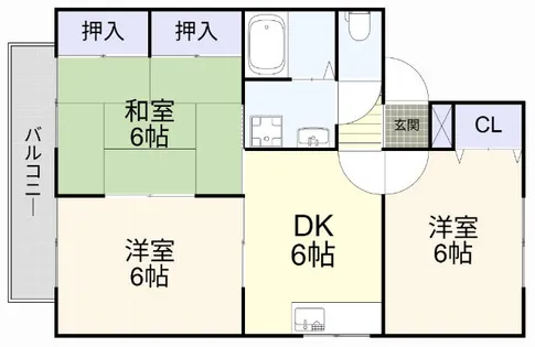 セジュールA棟【201号室】の間取り