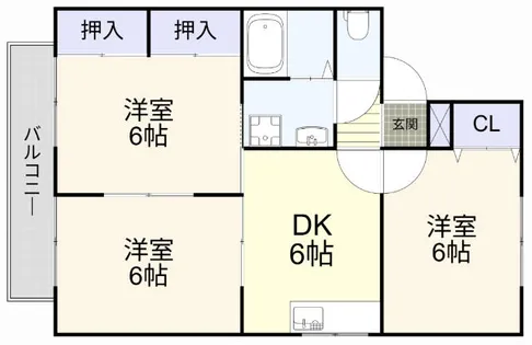 セジュール A棟【201号室】の間取り