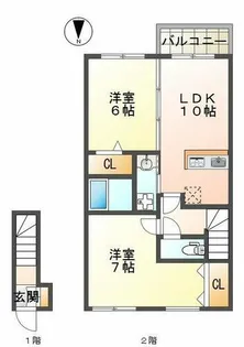 グリーンデューク【2階】の間取り