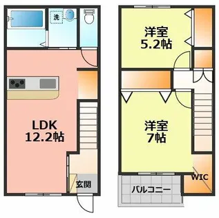ヴィラ ルミエール【2号室】の間取り