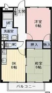 サニーハウス石田【1階】の間取り