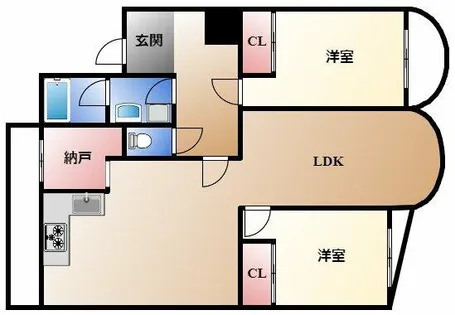 シティアーク徳川【6階】の間取り