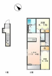高針台フルール【202号室】の間取り