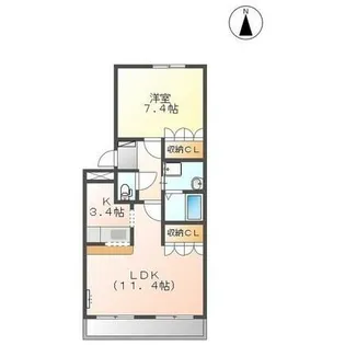 フローラルコート大高【202号室】の間取り