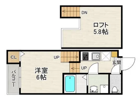 福岡県福岡市西区今宿1丁目【アパート】の間取り