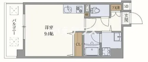 サンクラッソ三ノ宮加納町【3階】の間取り