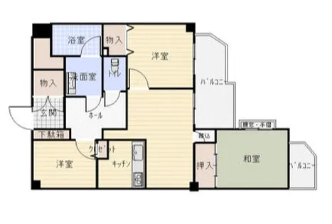 ライオンズマンション南陽第2【6階】の間取り