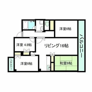 愛知県名古屋市中川区山王2丁目【マンション】の間取り