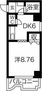 フラット北26条【7階】の間取り