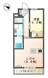 クオリア参番館【2階】の間取り