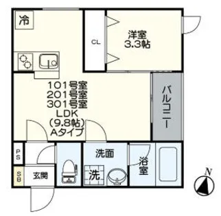 福岡県福岡市東区和白4丁目【アパート】の間取り