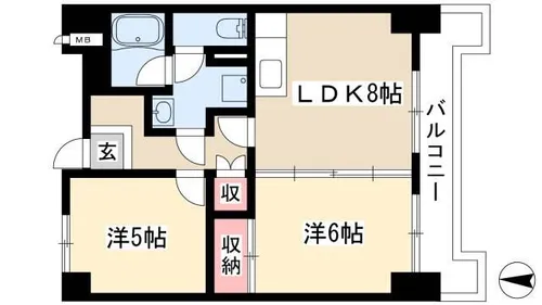 リアライズ栄【7階】の間取り