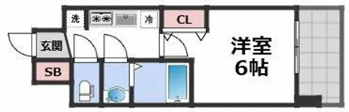 プレサンスOSAKA東成中本ハーヴィル【5階】の間取り