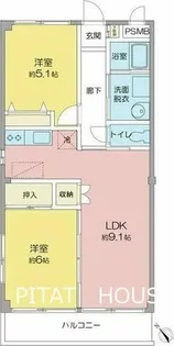 ファミーユ中山【2階】の間取り