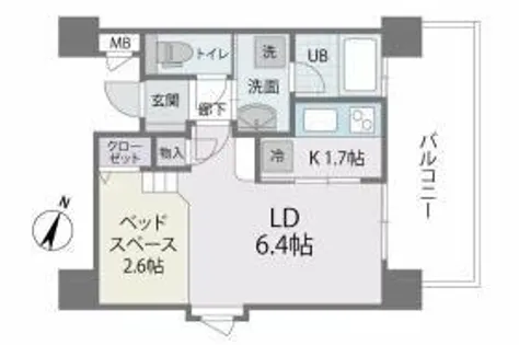アクタス薬院Ⅲ【4階】の間取り